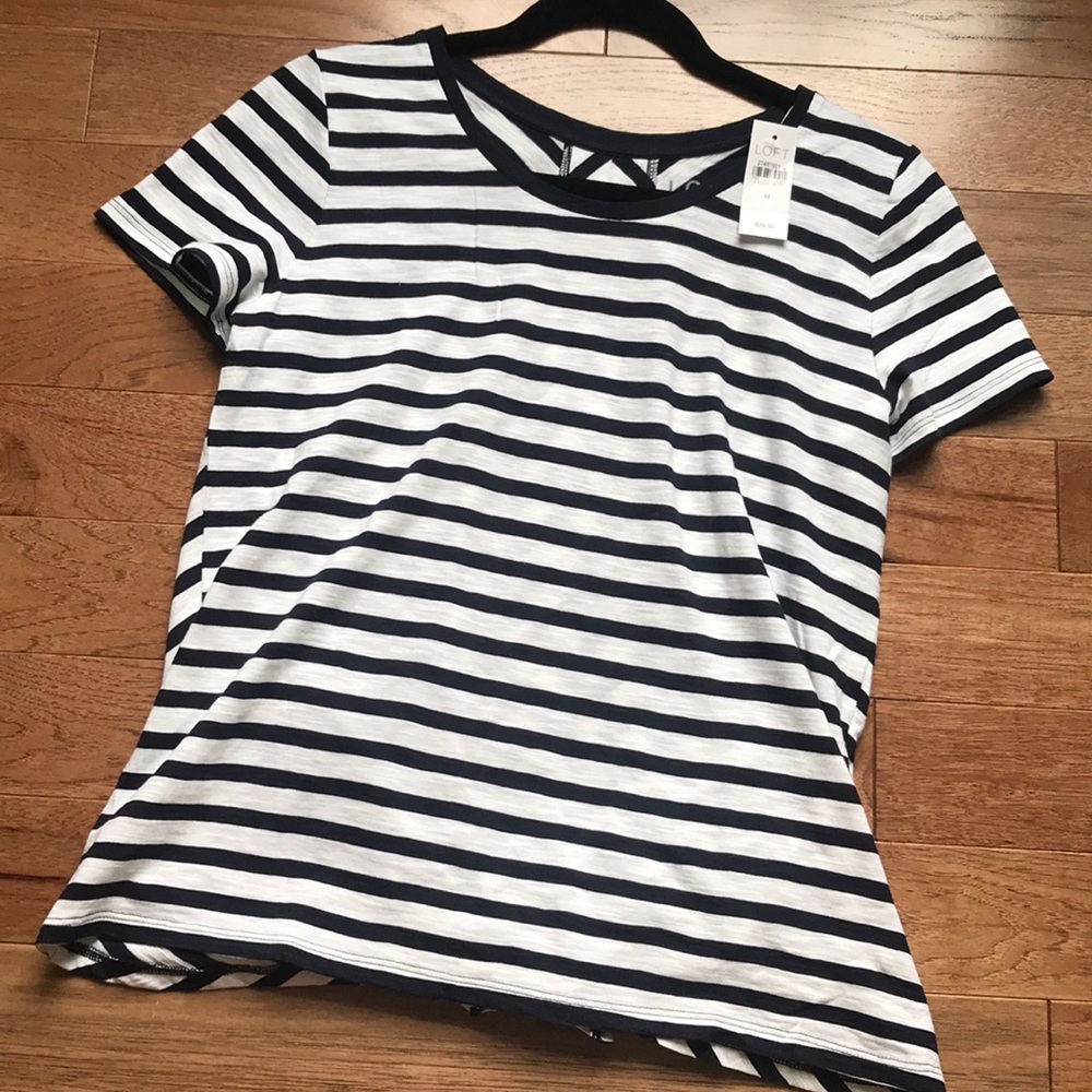 NWT LOFT Striped T